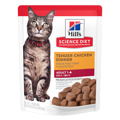 Science Diet, Adult Tender Chicken Dinner Wet Cat Food - 80 g - Wet Cat Food