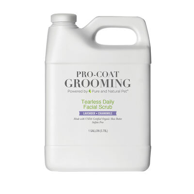 Pro Coat Grooming, Tearless Daily Facial Scrub - Lavender, Chamomile & Green Tea - 1 Gallon