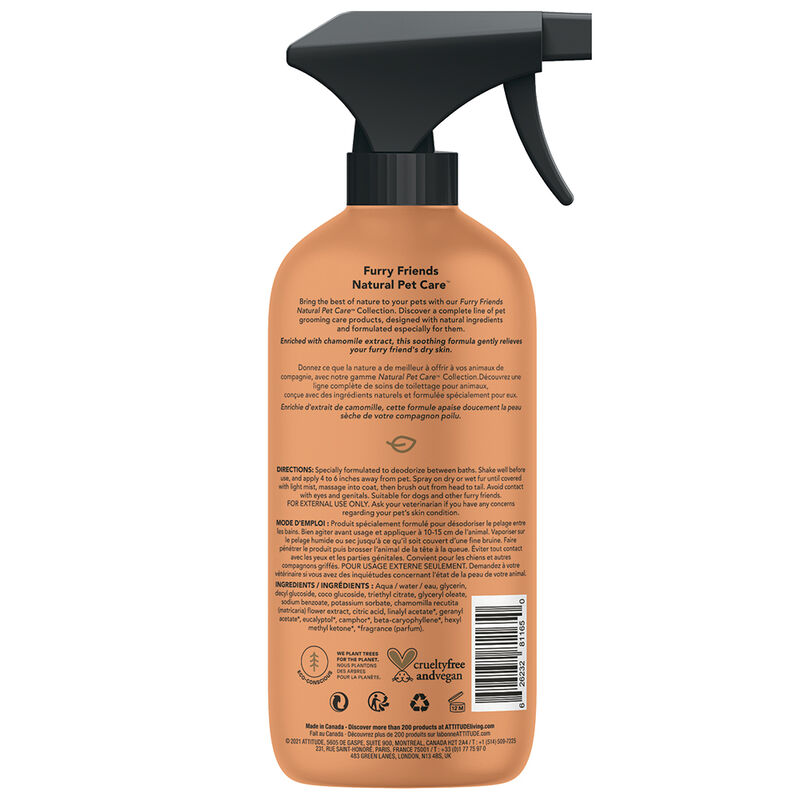 Furry Friends - Natural Pet Care, Deodorizing & Itch Soothing Waterless Shampoo - Lavender - 473 ml image number null