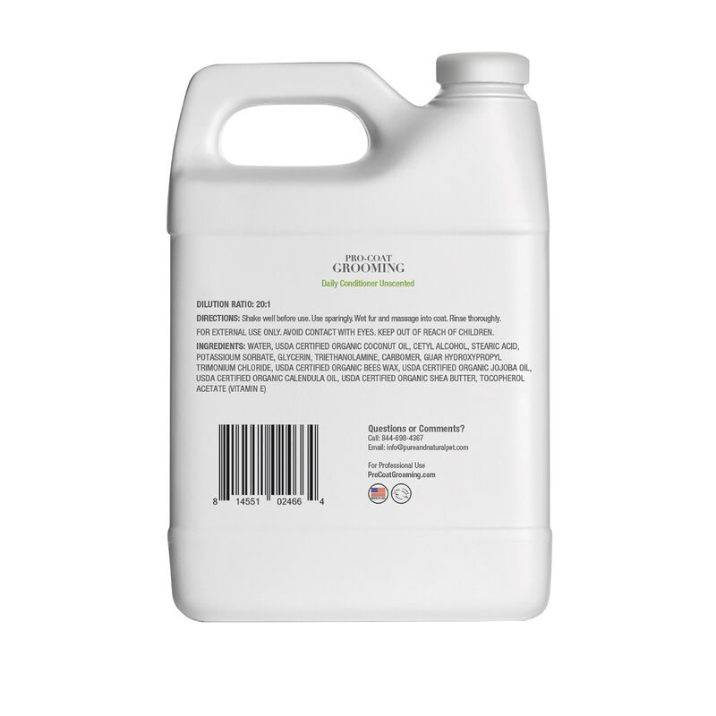 Pro Coat Grooming, Daily Conditioner - Unscented - 1 Gallon image number null