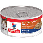 Science Diet, Adult 7+ Savory Turkey Canned Cat Food, 156 g - Wet Cat Food image number null