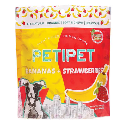 PetiPet, Soft & Chewy Treats - Bananas & Strawberries