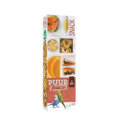 PUUR, Budgie Papaya/Orange Stick - 2pk