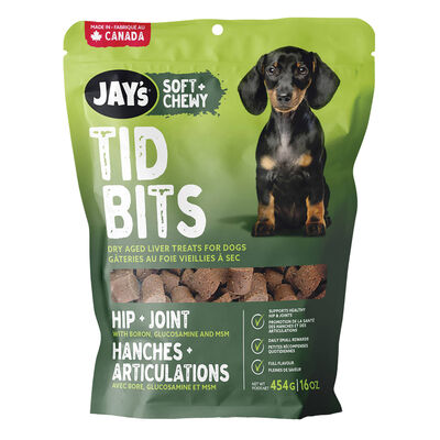 JAY'S TASTY ADVENTURES, Original Tid Bits - Hip & Joint - Dry Aged Liver - Dog Treats