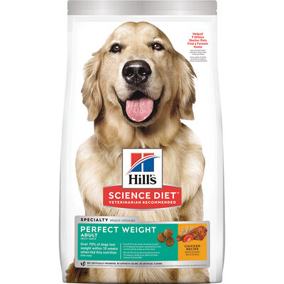 Science Diet, Adult Perfect Weight Chicken Recipe Dry Dog Food for healthy weight and weight managem