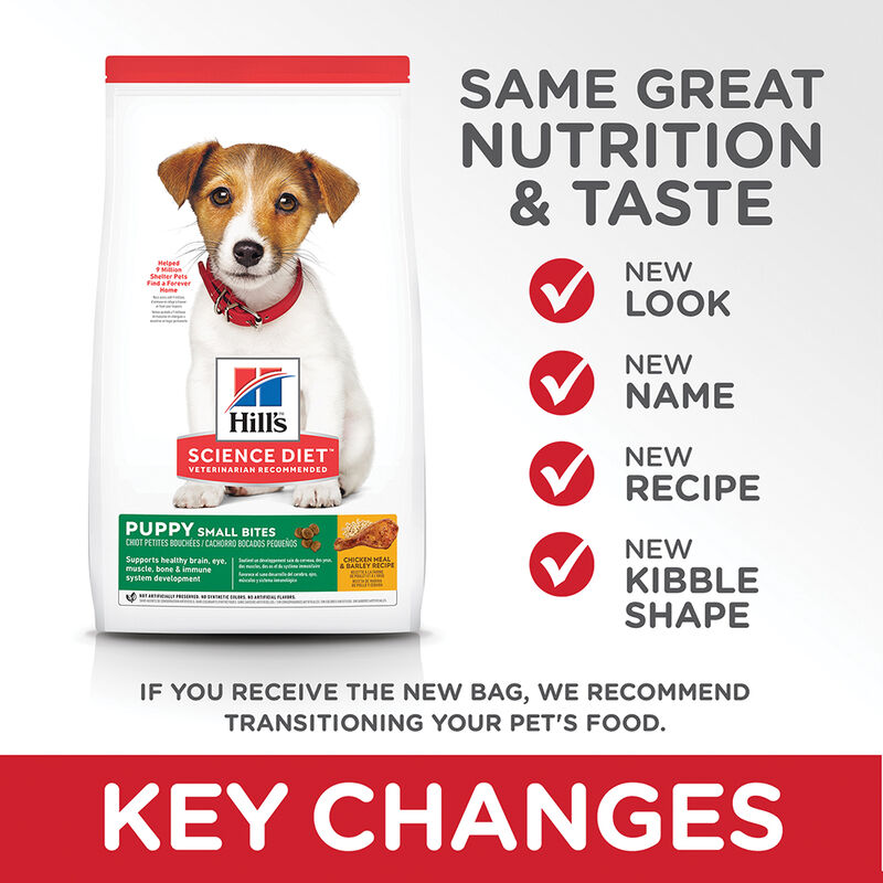 Science Diet, Puppy Small Bites Chicken Meal & Barley Recipe Dry Dog Food - Dry Dog Food image number null