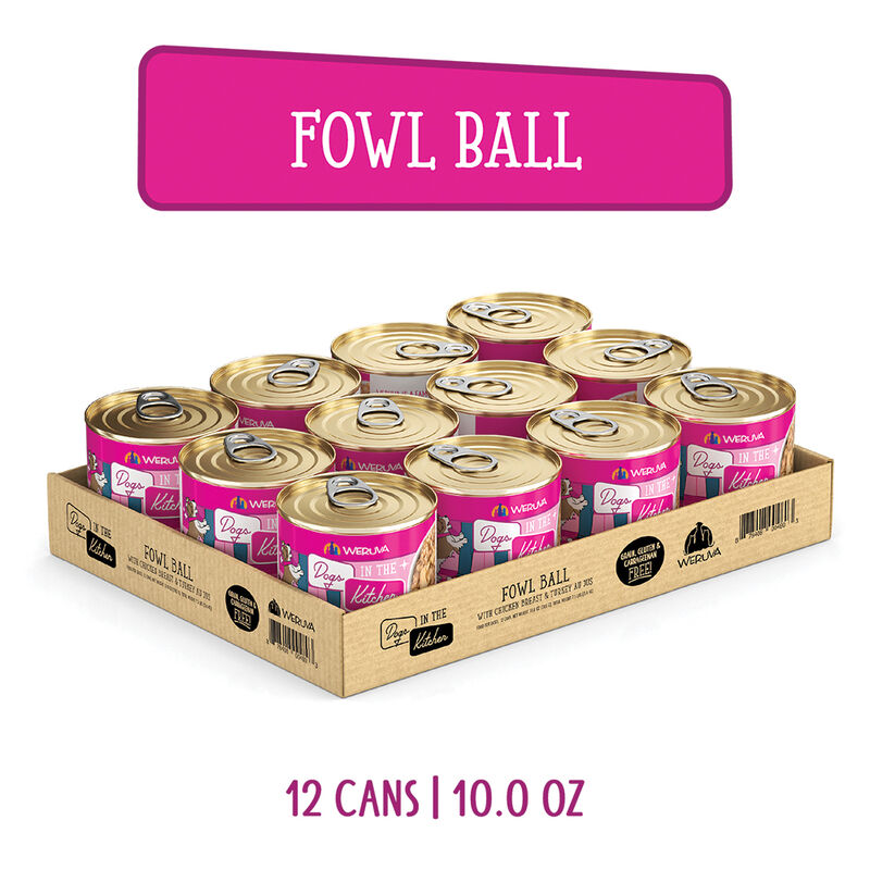 Weruva, Can, Adult - Fowl Ball - 283 g - Minced - Wet Dog Food image number null