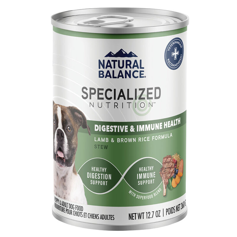 Natural Balance, Specialized Nutrition - Digestive & Immune Health Lamb & Brown Rice Formula - Wet D image number null