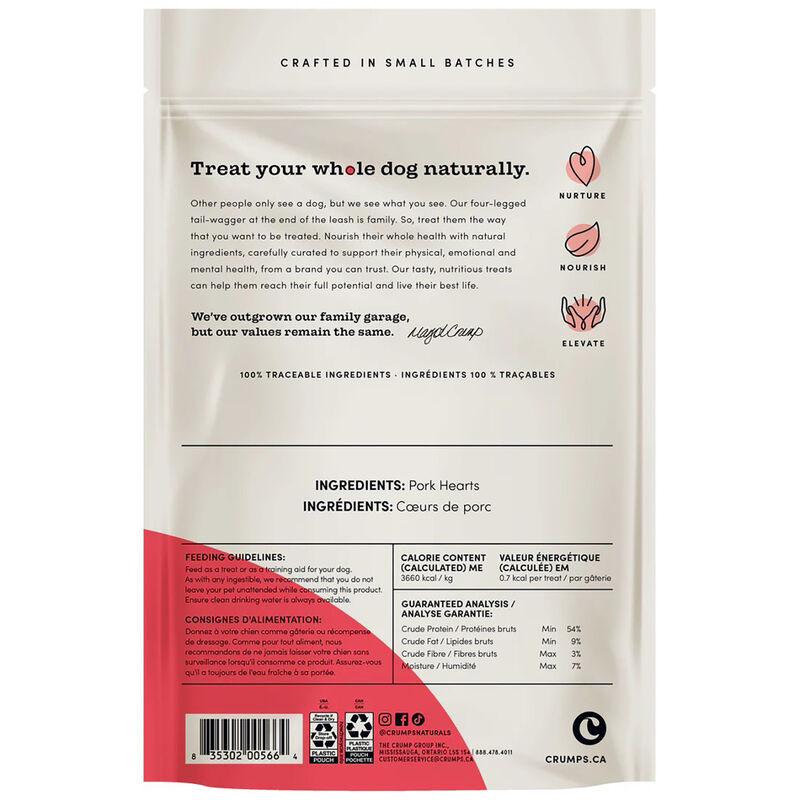 Crumps' Naturals, Mini Trainers Freeze Dried Pork Hearts image number null