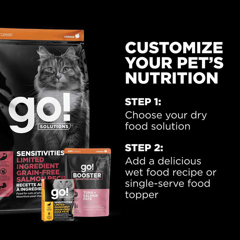 GO! SOLUTIONS, Feline Adult - Sensitivities Limited Ingredient Grain Free - Salmon - Dry Cat Food image number null