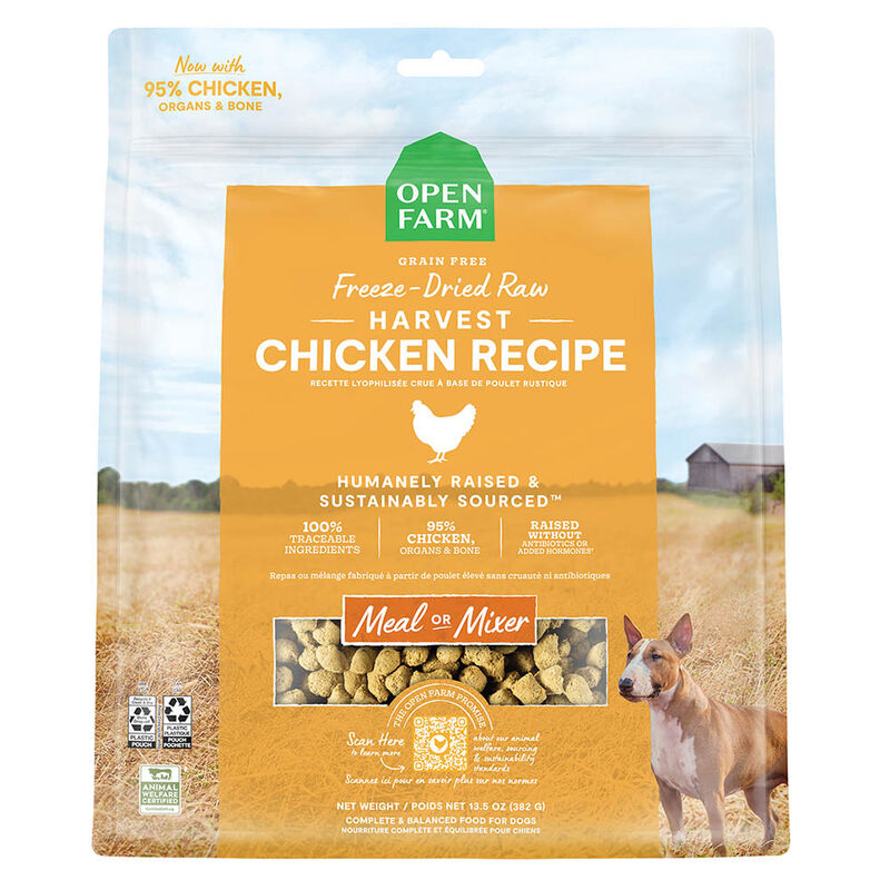 Open Farm, Harvest Chicken Freeze Dried Raw Dog Food - Freeze Dried Dog Food image number null