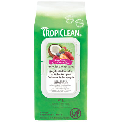 Tropiclean, Deep Cleaning Pet Wipes - 100 ct
