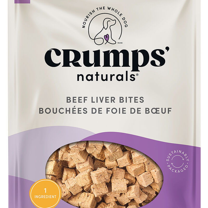 Crumps' Naturals, Beef Liver Bites - Freeze Dried Dog Treat image number null