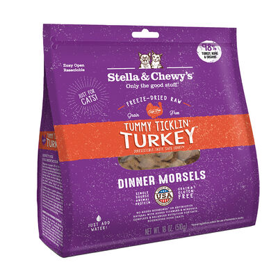 Stella & Chewy's, Cat Freeze-Dried Raw, Tummy Ticklin Turkey Dinner Morsels