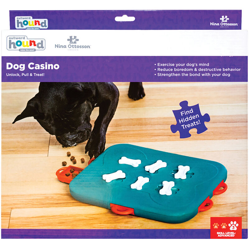 Outward Hound, Nina Ottosson, Dog Casino Treat Puzzle - Turquiose image number null