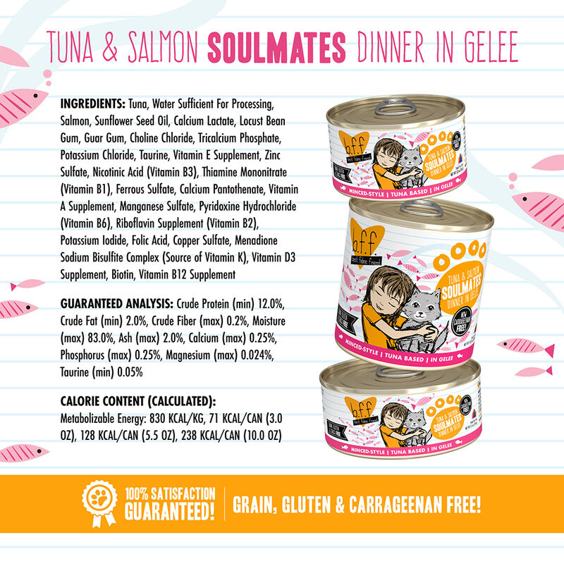 Weruva, Can Feline  - Tuna & Salmon Soulmates - 156 g - Minced - Wet Cat Food image number null