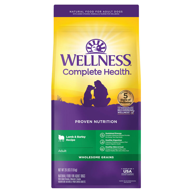 Wellness, Adult Complete Health - Lamb & Barley - 11.8 kg - Dry Dog Food image number null
