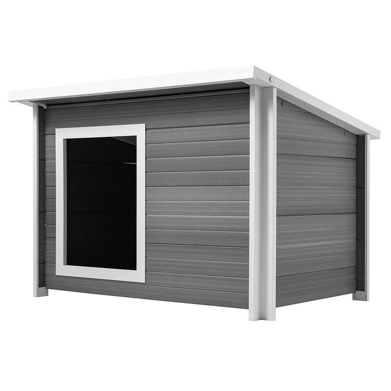 New Age Pet, Rustic Lodge Dog House, XLarge - Gray image number null