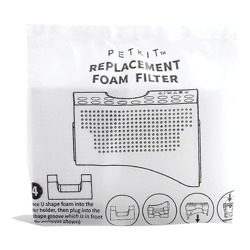 Petkit, Fountain Foam Filters - 4 pk image number null