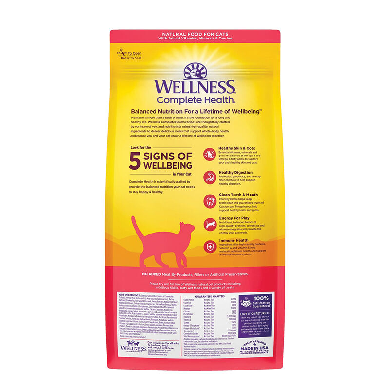 Wellness, Feline Adult - Complete Health - Salmon - 2.72 kg - Dry Cat Food image number null