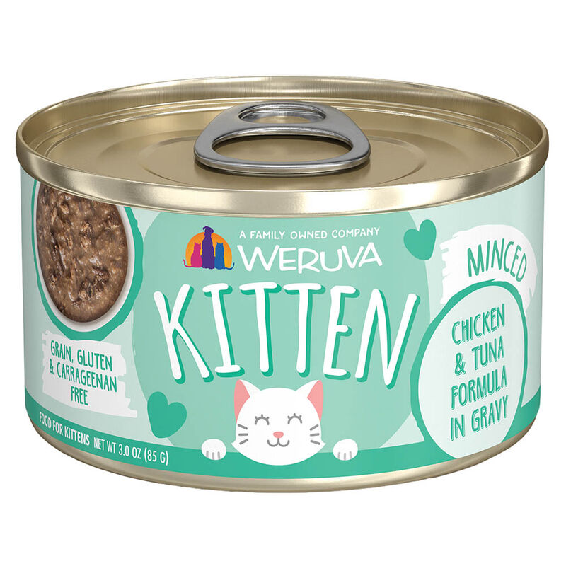 Weruva, Can, Kitten, Chicken & Tuna in Gravy - 85 g - Minced  - Wet Cat Food image number null