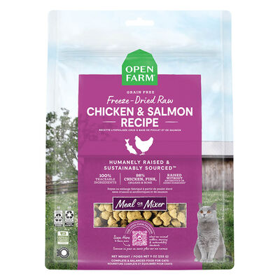 Open Farm, Freeze Dried Raw Morsels - Chicken & Salmon - Freeze Dried Cat Food