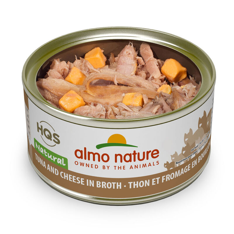 Almo Nature, Can Feline Adult - Tuna & Cheese in Broth - 2.5 oz - Wet Cat Food image number null