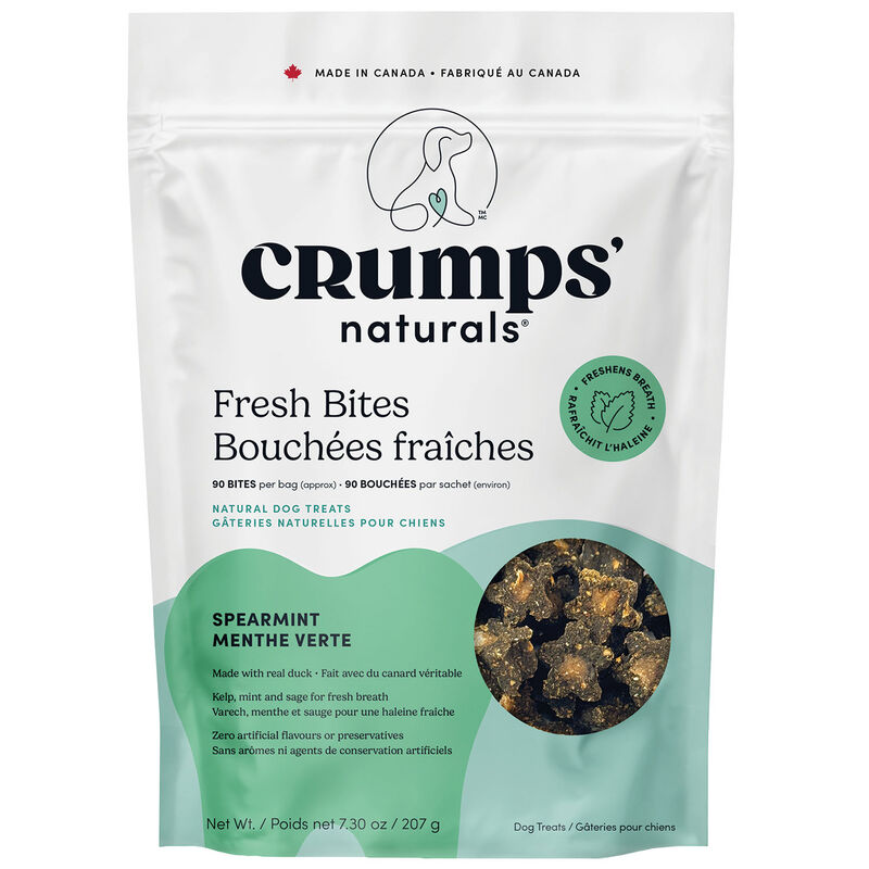 Crumps' Naturals, Fresh Bites with Spearmint - Dog Dental Treat image number null