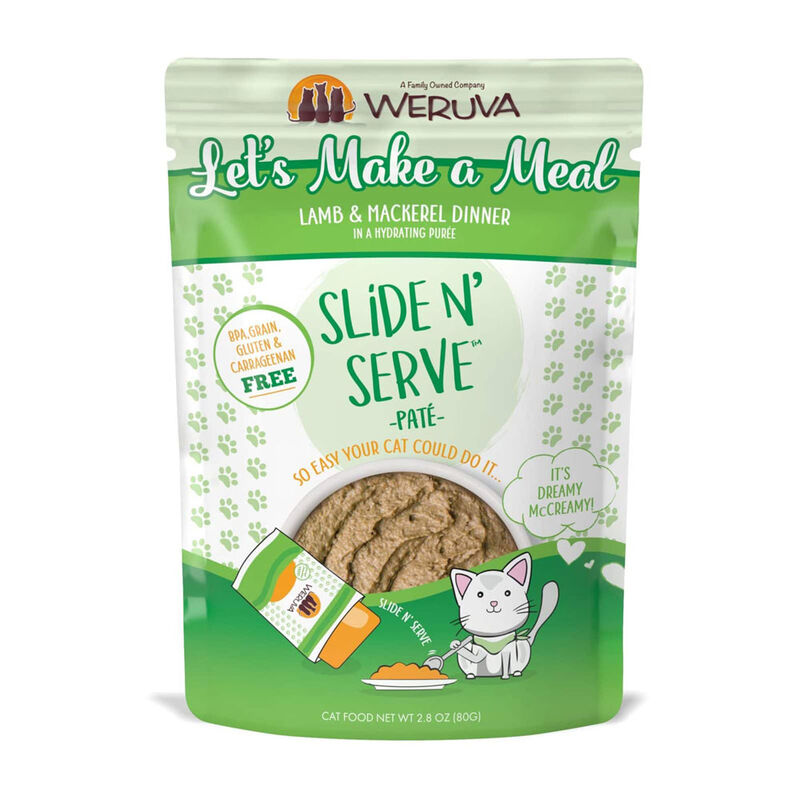 Weruva, Pouch Feline - Lets Make a Meal - Lamb & Mackeral - 80 g - Pate - Wet Cat Food image number null