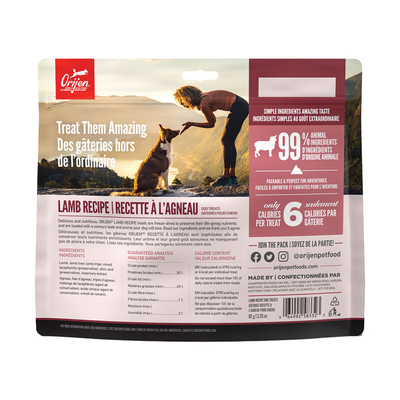 Orijen, Freeze Dried Dog Treat - Grass-Fed Lamb - Freeze Dried Dog Treat image number null