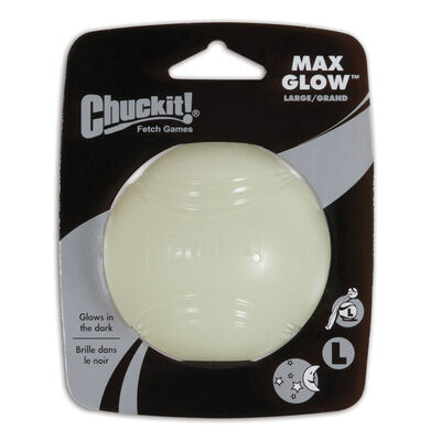 Chuckit!, Max Glow Ball - White - Toss Dog Toy
