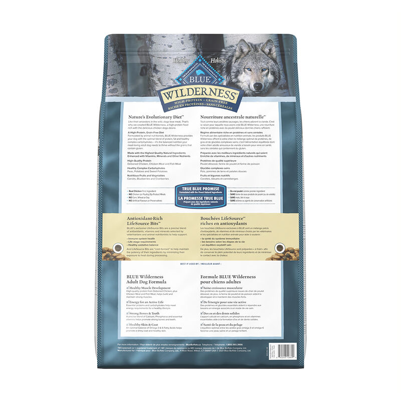 Blue Buffalo, Adult - GF Wilderness - Chicken - Dry Dog Food image number null