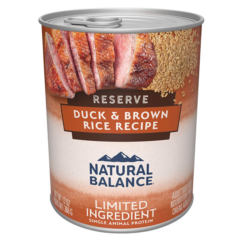 Natural Balance, Can, Adult - LID - Reserve Duck & Brown Rice - 368 g - Wet Dog Food image number null