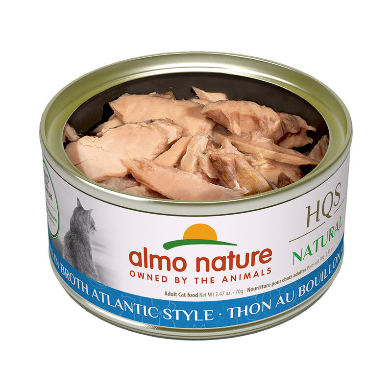 Almo Nature, Canned Cat Food, Atlantic Tuna in Broth - 2.5 oz - Wet Cat Food image number null