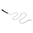 Chain Dog Leash with Nylon Handle, Black, 4.0 mm x 02' image number null