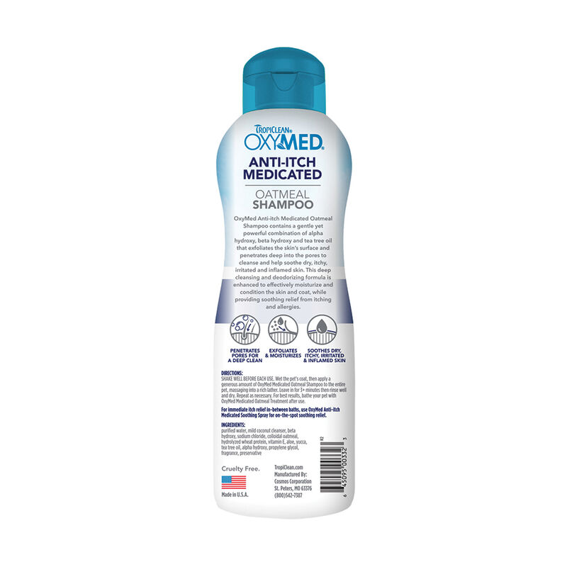 Tropiclean, OxyMed Anti-Itch Oatmeal Shampoo image number null