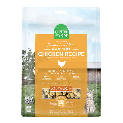 Open Farm, Freeze Dried Raw Morsels - Harvest Chicken - Freeze Dried Cat Food