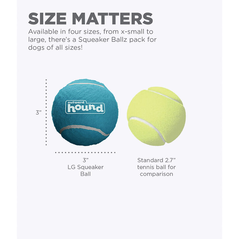 Outward Hound, Squeaker Ballz - 4 pk - Large image number null
