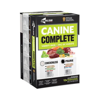 Iron Will Raw, Canine Complete, Prairie - 5.44 kg - 12 pk
