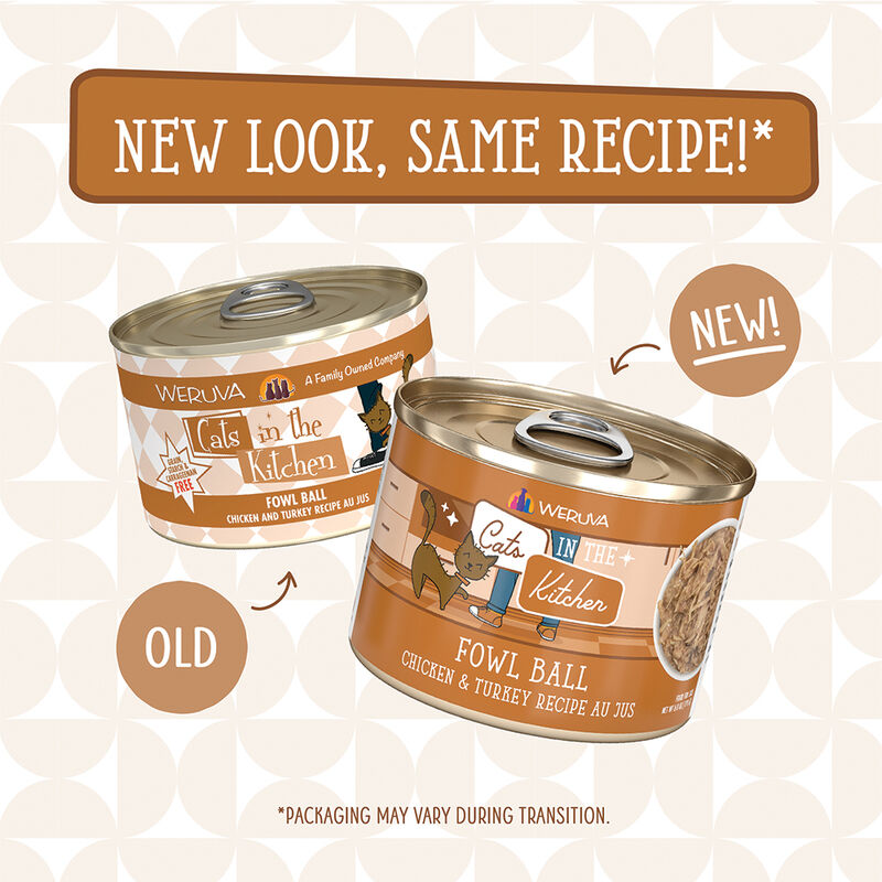 Weruva, Can Feline  - Fowl Ball - Chicken&Turkey-170g - Minced - Wet Cat Food image number null