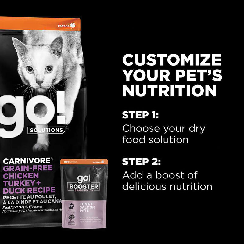 GO! SOLUTIONS,  BOOSTER Brain Health Tuna + Salmon Pate - 71 g - Wet Cat Food image number null