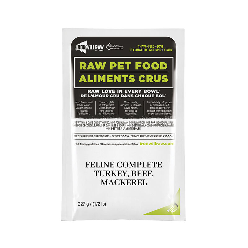 Iron Will Raw, Feline Complete, Turkey,Beef and Mackerel Dinner - 1.36kg image number null