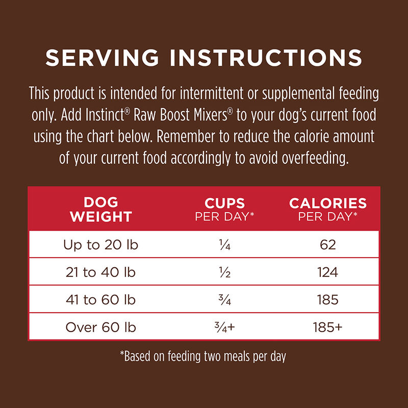 Instinct, Adult  Raw Boost Mixers  Natural Beef  170 g - Freeze Dried Dog Food image number null