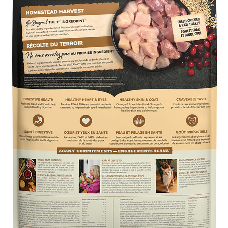 Acana, Feline Adult - Homestead Harvest - Dry Cat Food image number null