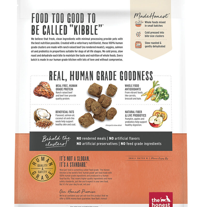 The Honest Kitchen, Grain Free Whole Food Clusters - Beef - Dry Dog Food image number null