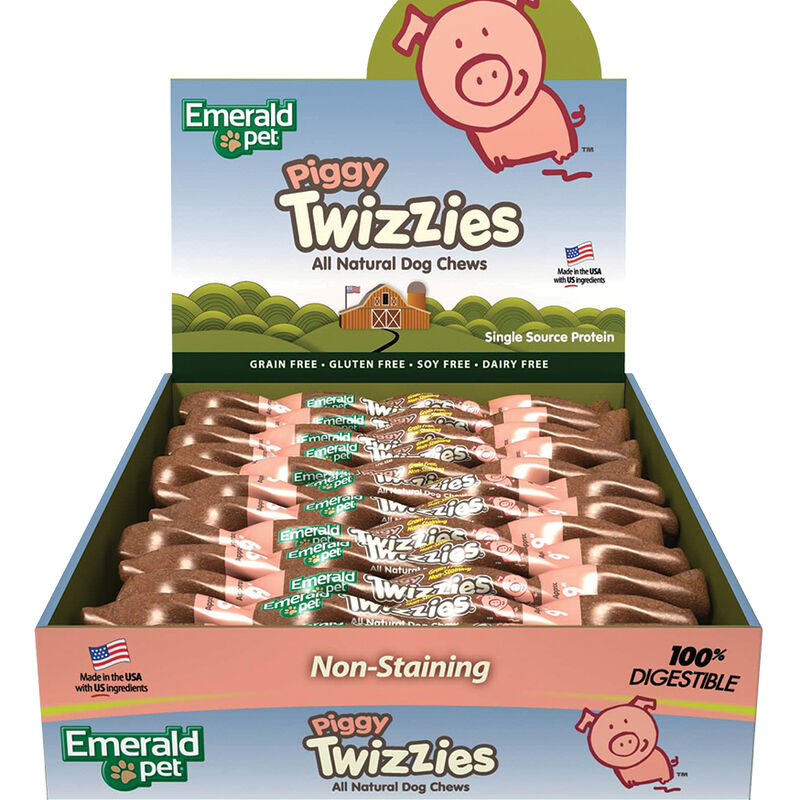 Emerald Pet, Twizzies, LID GF Chew - Piggy - 6" image number null