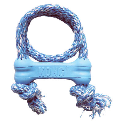 KONG, Puppy Goodie Bone with Rope - X-Small - Chew Dog Toy