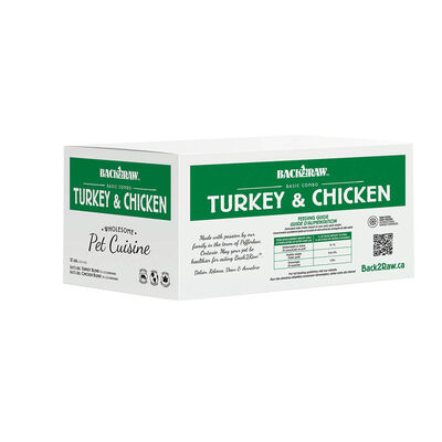 Back2Raw, Basics, Patty - Turkey Blend & Chicken Blend - 5.44 kg(12x0.45kg)