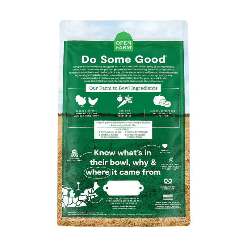 Open Farm, Homestead Turkey & Chicken - 1.81 kg - Dry Dog Food image number null