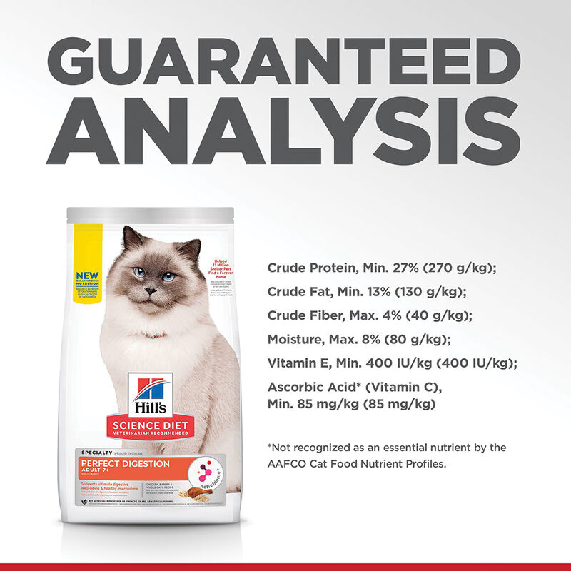Science Diet, Feline Adult 7+ - Perfect Digestion Chicken - Dry Cat Food image number null